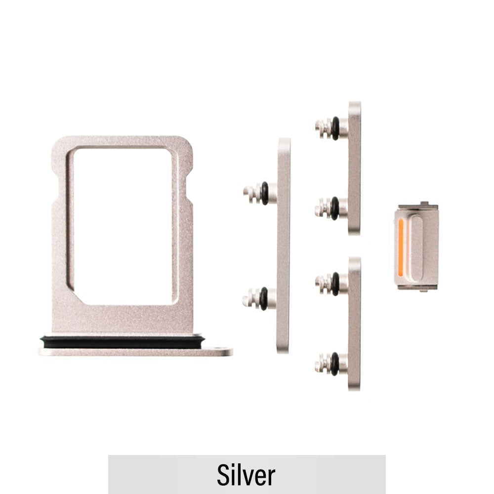 SIM Card Tray and Side Button for iPhone 13 mini-Silver SIM Card Tray and Side Button for iPhone 13 mini-Silver